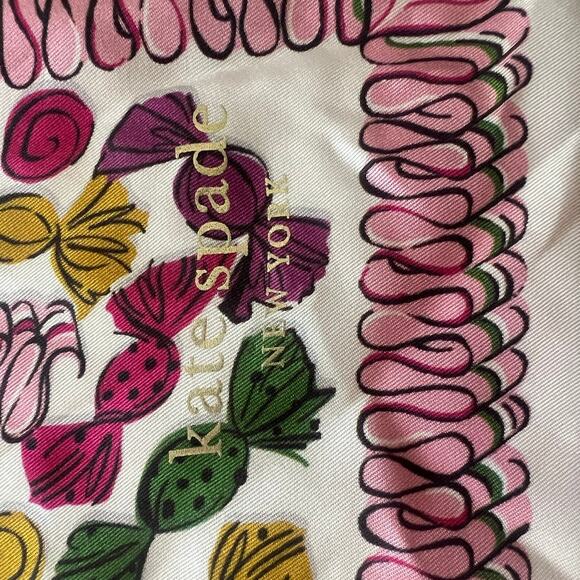 NWT Kate Spade New York Candy Shop Festive Candies 100 Silk Whimsical Bandana - Picture 3 of 7